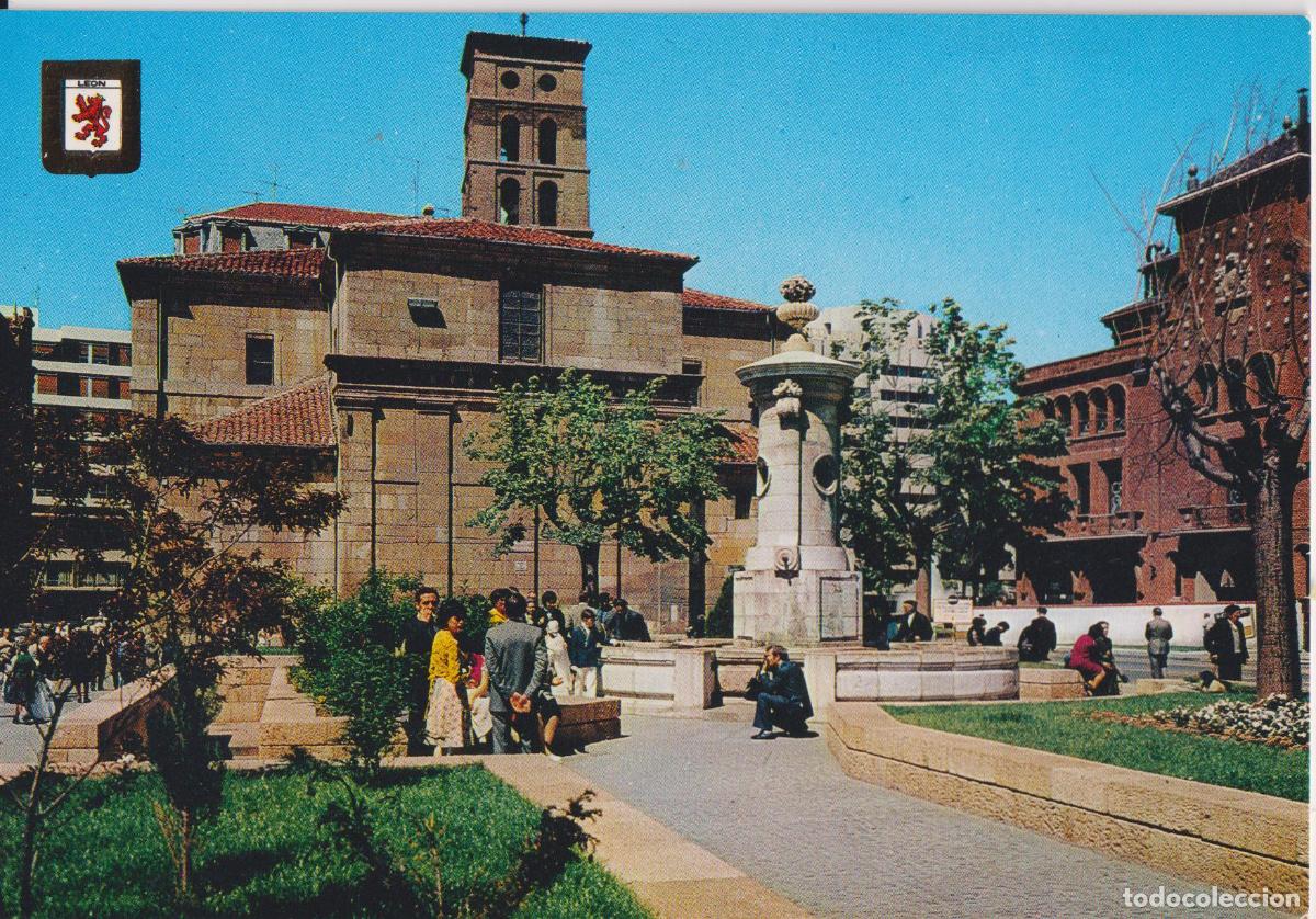Postales: LE&Oacute;N, PLAZA SAN MARCELO, VISTA PARCIAL - ESCUDO DE ORO N&ordm;99 - S/C