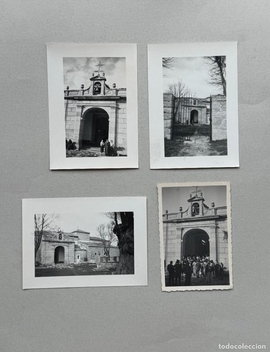 Postales: Lote 4 fotograf&iacute;as Ermita del Sant&iacute;simo Cristo de Caloco. El Espinar. Segovia.