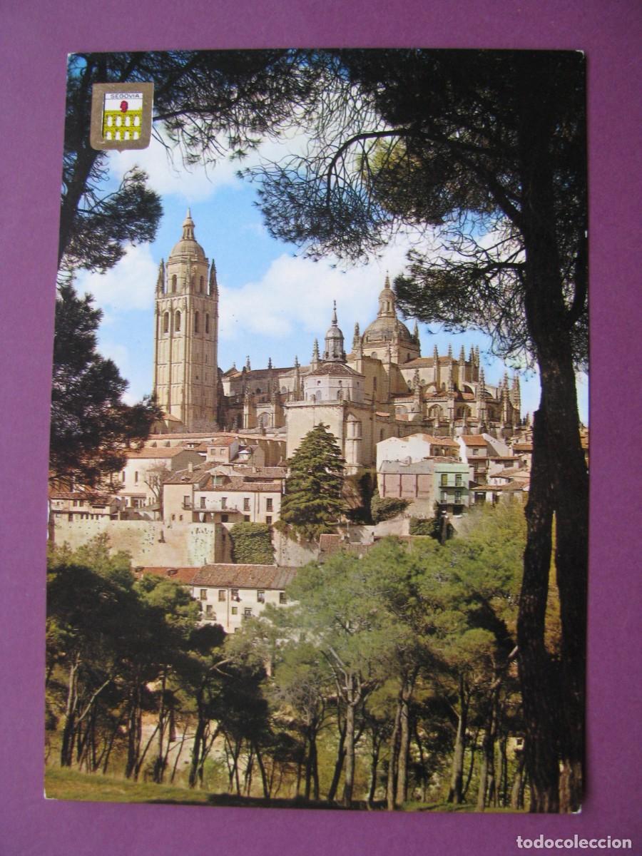 Postales: POSTAL DE SEGOVIA. LA CATEDRAL DESDE EL PINARILLO. DOMINGUEZ