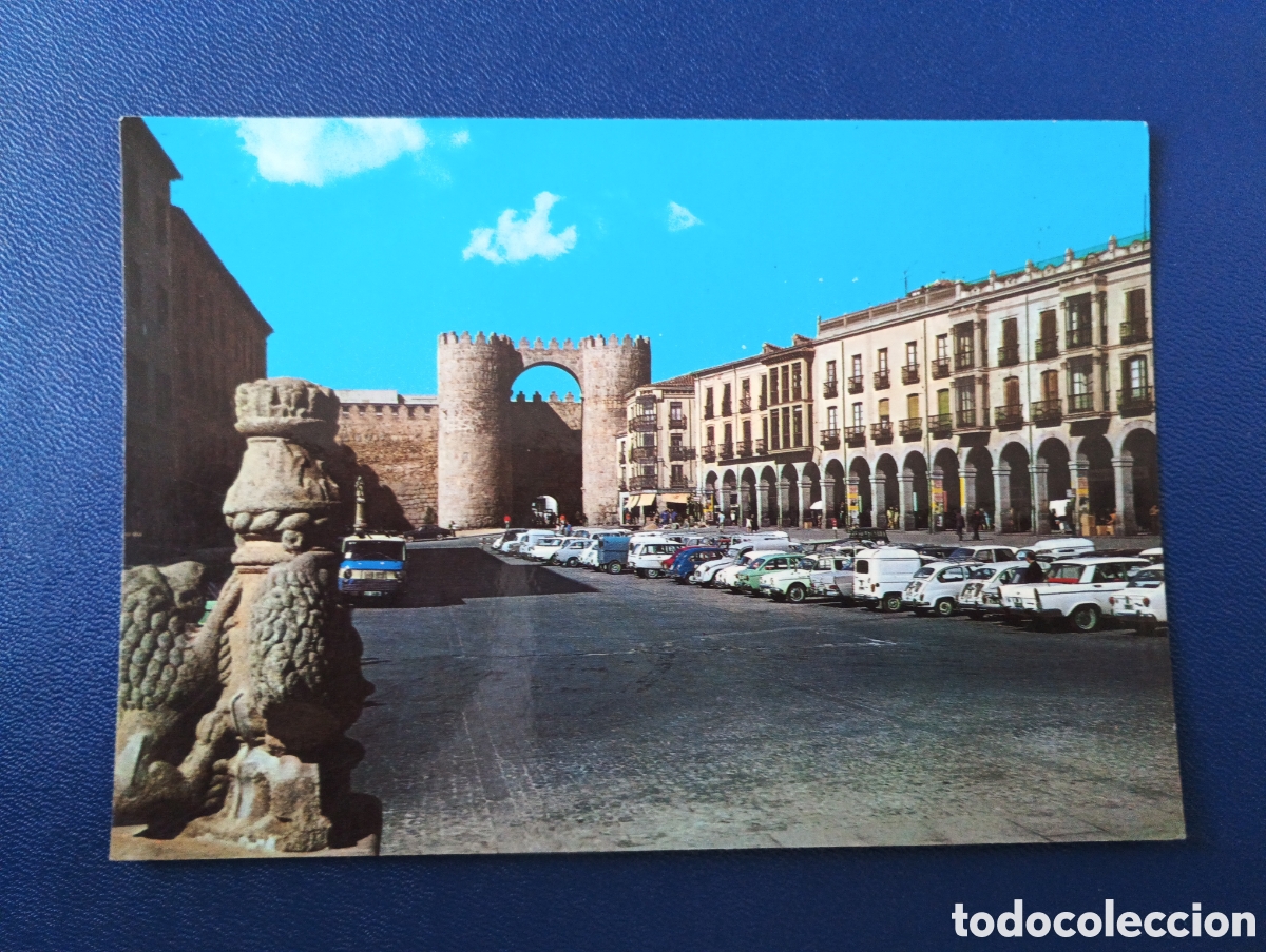 Postales: TARJETA POSTAL ESPA&Ntilde;A 1960 PLAZA SANTA TERESA. &Aacute;VILA. CONFITER&Iacute;A MU&Ntilde;OZ ISELMA