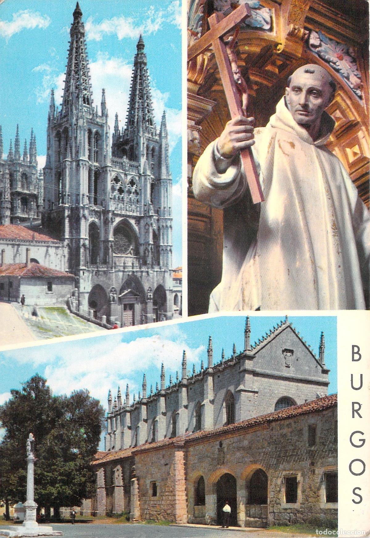 Postales: Postal de Burgos, Catedral y Cartuja de Miraflores