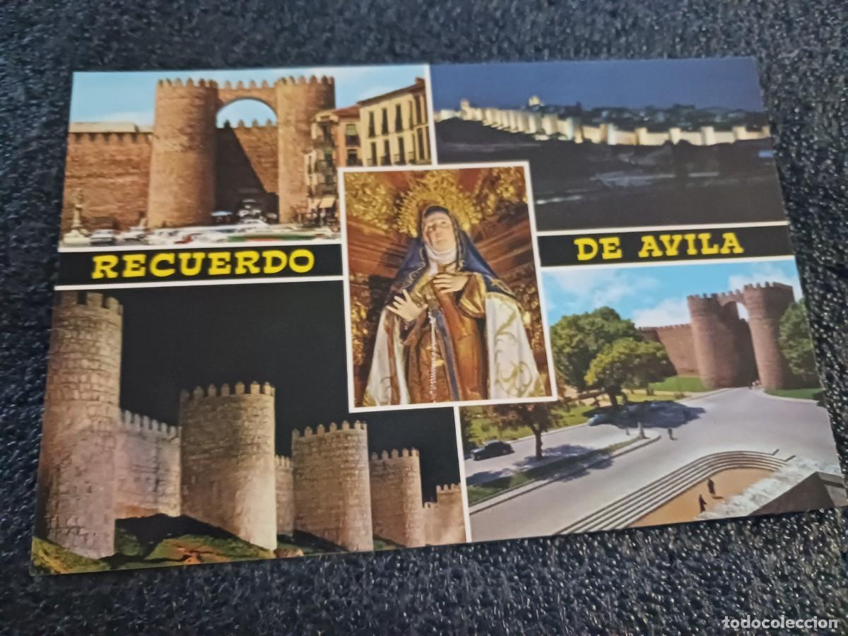 Postales: 50 - &Aacute;VILA, DETALLE DE LA CIUDAD, RECUERDO DE &Aacute;VILA - ed. MARINO ROYUELA, escrita