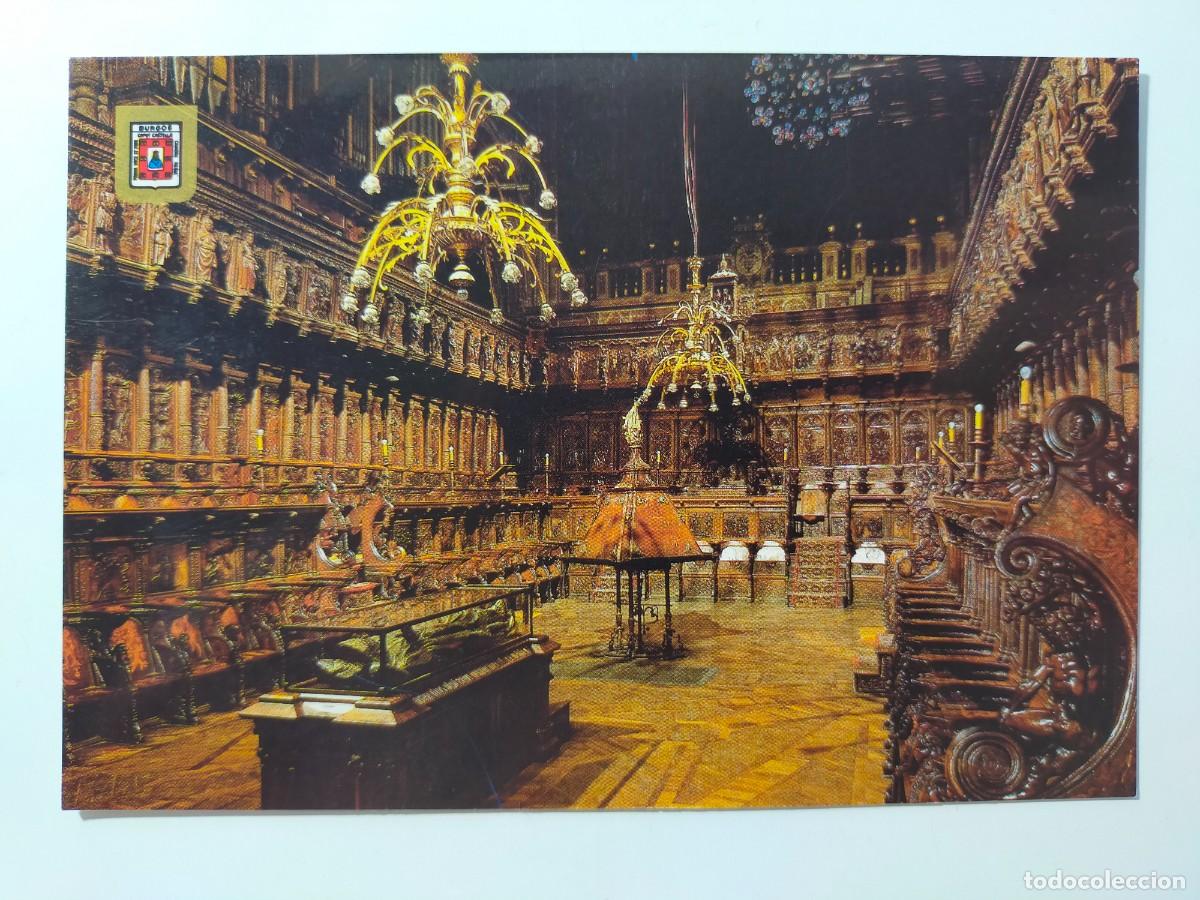 Postales: Postal BURGOS: Catedral. Silleria del Coro - Edic. Subirats Casanovas - FISA. Escudo de Oro.