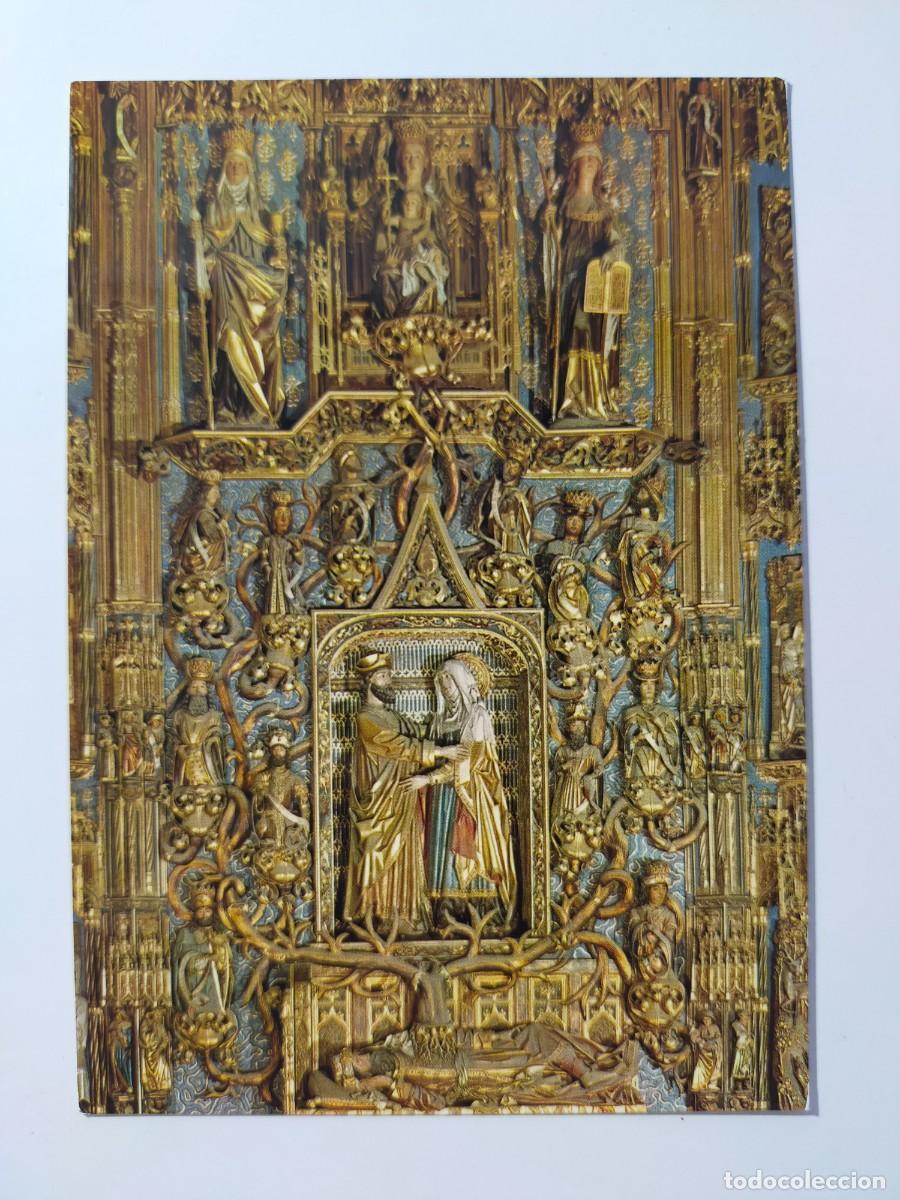 Postales: Postal BURGOS: Catedral. Retablo de Santa Ana - Edic. Subirats Casanovas - FISA. Escudo de Oro.
