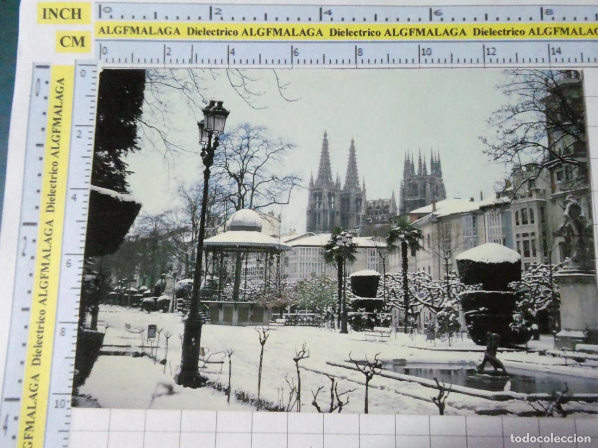 Postales: POSTAL DE BURGOS. A&Ntilde;O 1989 PASEO DEL ESPOL&Oacute;N NIEVE NEVADO. 283 . 4752