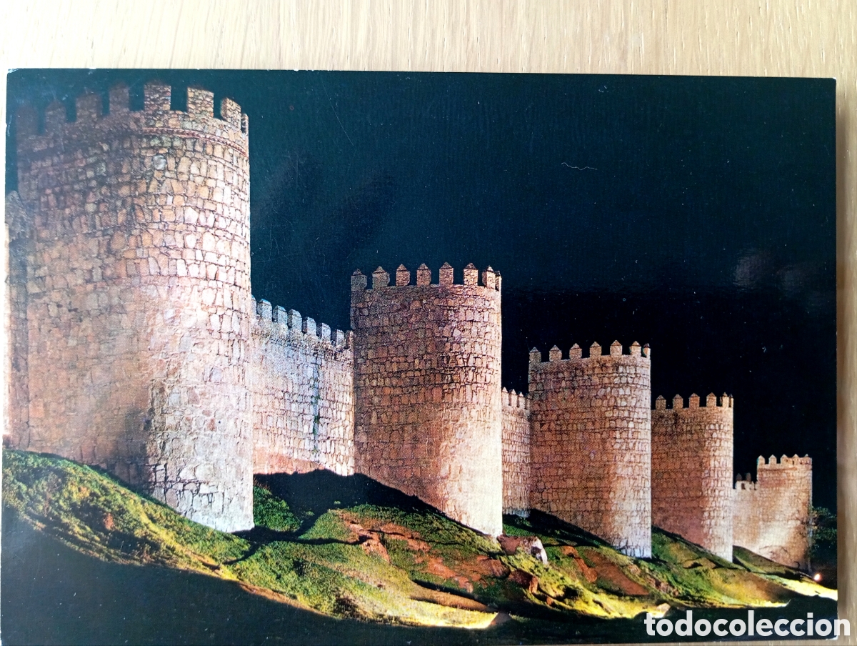 Postales: POSTAL &Aacute;VILA ASPECTO NOCTURNO DE LAS MURALLAS GARC&Iacute;A GARRABELLA 32 A&Ntilde;O 1964