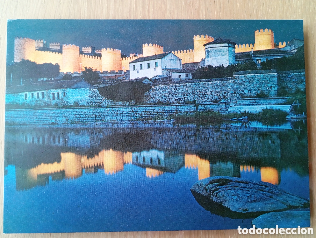 Postales: POSTAL &Aacute;VILA MURALLAS Y R&Iacute;O ADAJA EDICIONES PAR&Iacute;S 906 NOCTURNO A&Ntilde;O 1963