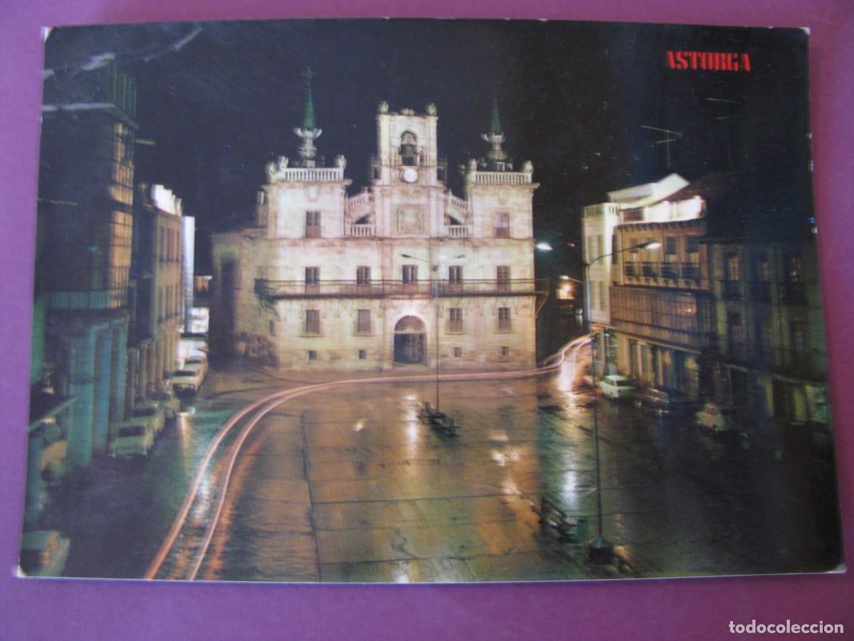 Postales: POSTAL DE ASTORGA. CASA CONSISTORIAL. NOCTURNA. ED. PARIS 141