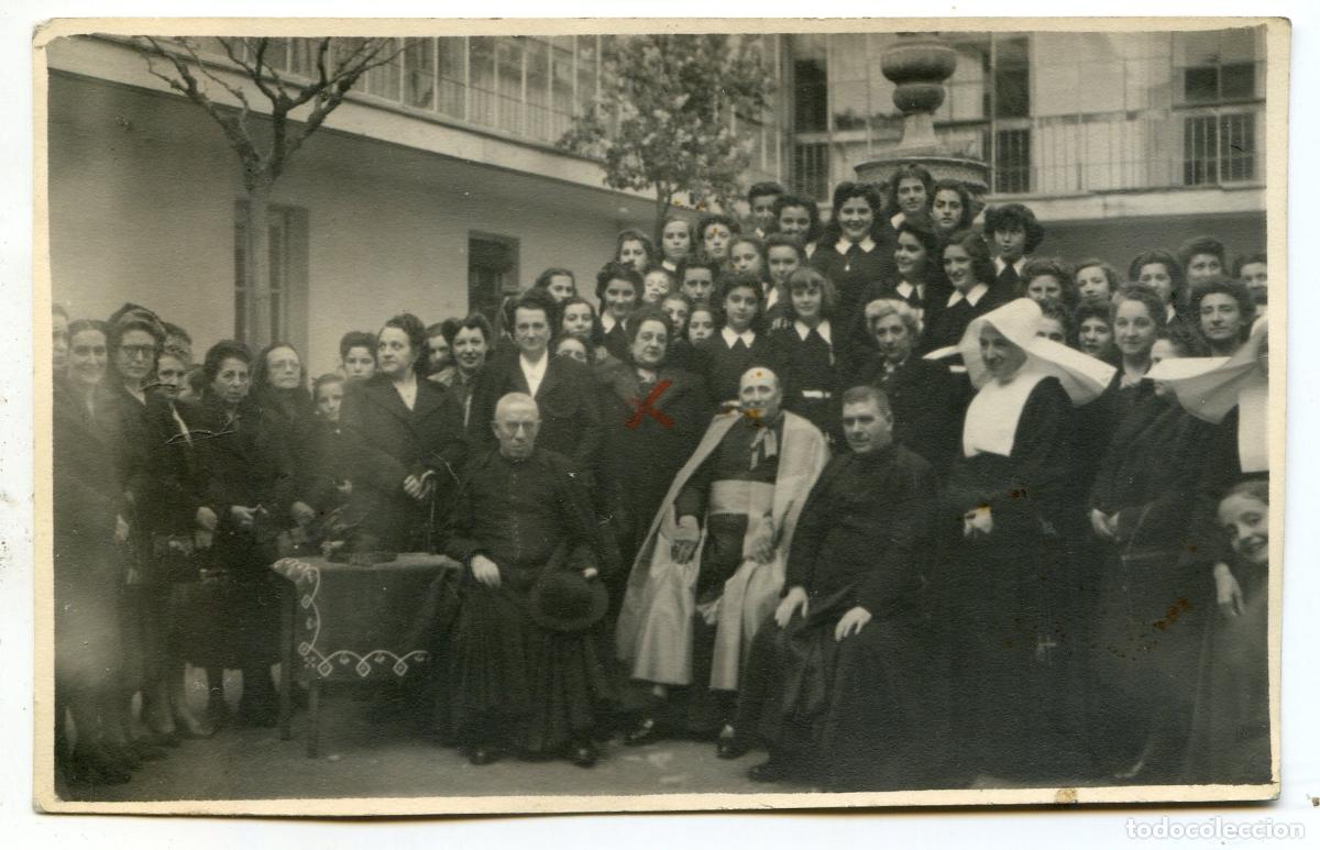 Cartes Postales: Burgos. Antiguas Alumnas del Colegio Salda&ntilde;a con monjas, obispo y curas Postal fotogr&aacute;fica foto Fede