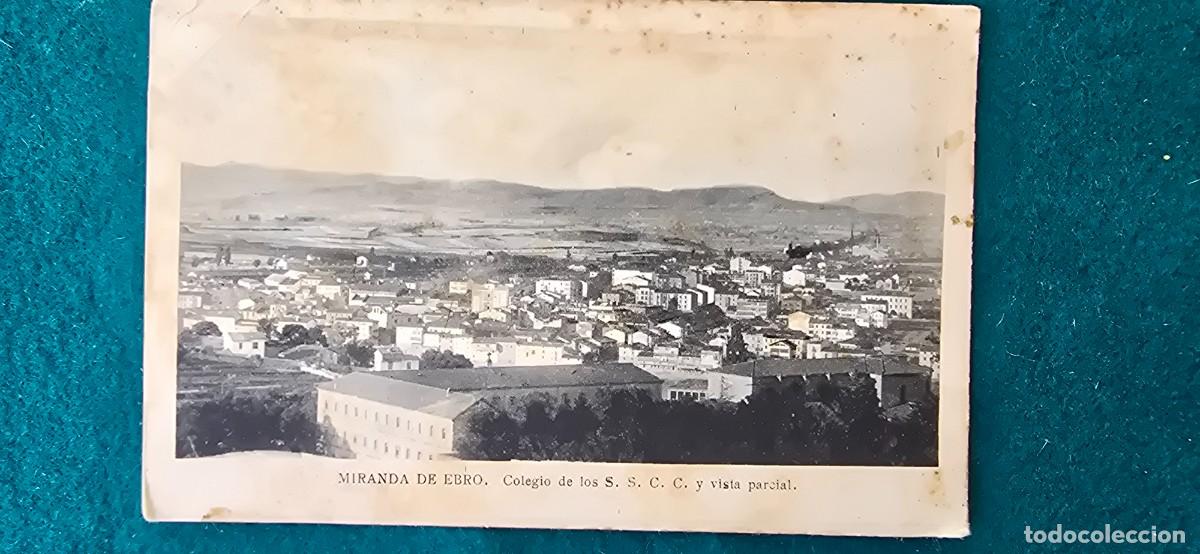 Postales: POSTAL MIRANDA DE EBRO (BURGOS) COLEGIO DE LOS S. S. C. C. Y VISTA PARCIAL - ED. ARRIBAS