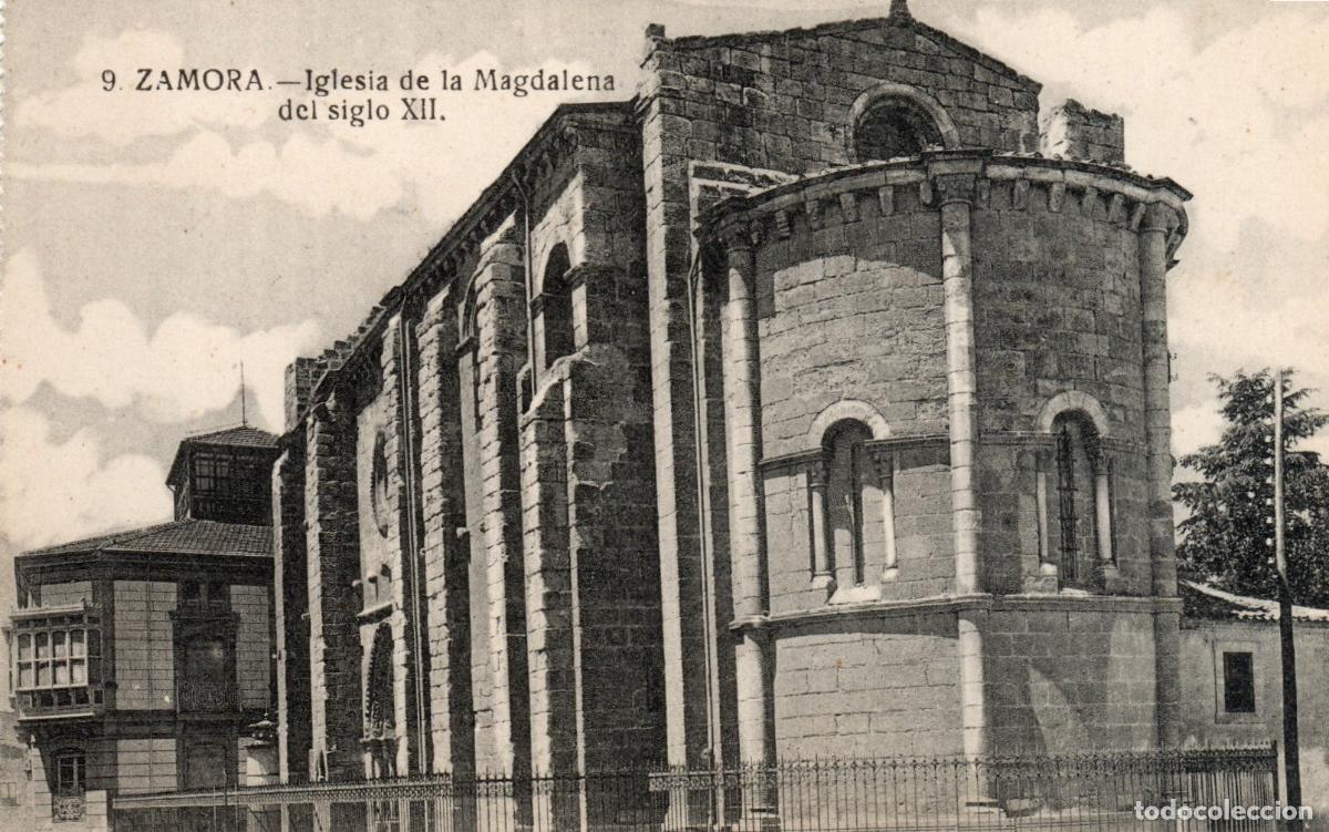 Cartoline: POSTAL ZAMORA - IGLESIA DE LA MAGDALENA DEL SIGLO XII - COLECCION S. GARCIA VILAPLANA