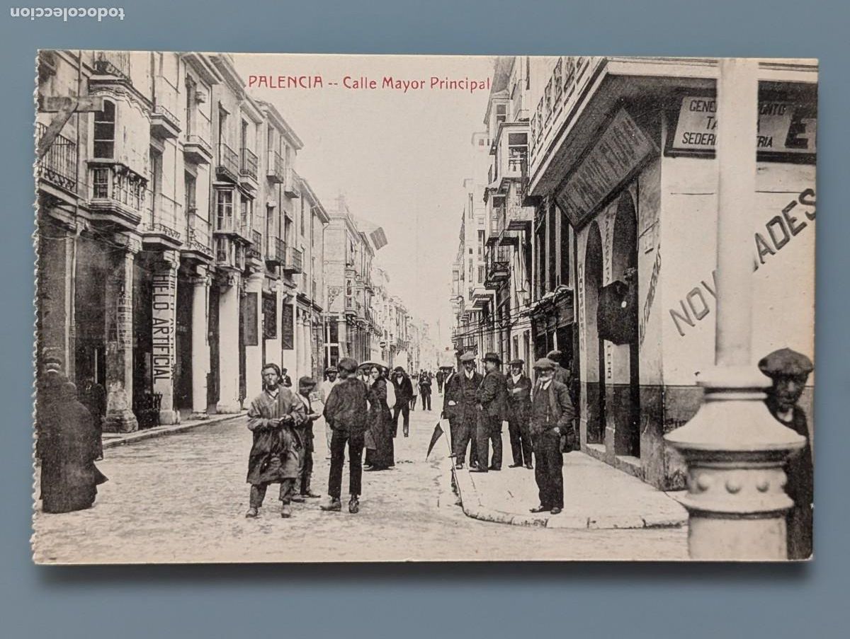 Postales: DIF&Iacute;CIL POSTAL PALENCIA CALLE MAYOR PRINCIPAL ED ABUNDIO ANIMADA CASTILLA PERFECTA CONSERV