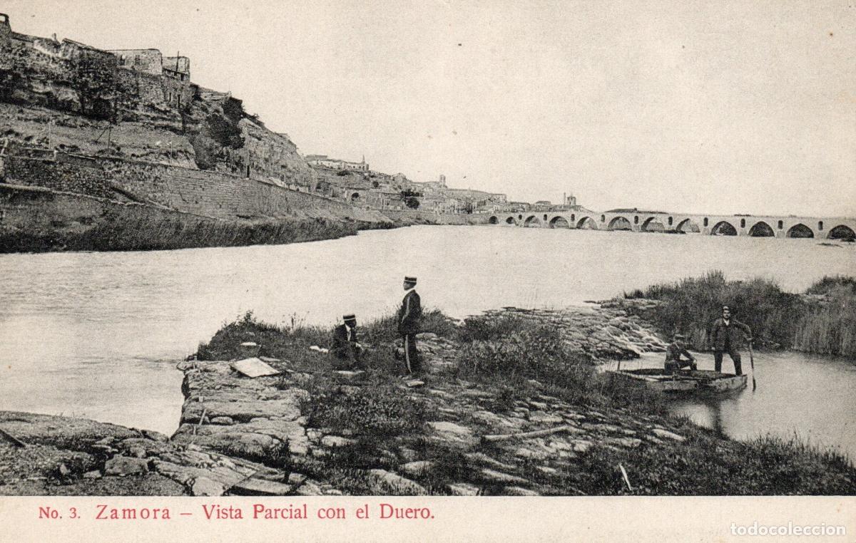 Postales: BONITA POSTAL - ZAMORA - VISTA PARCIAL CON EL DUERO - EDICION GARCIA HERMANOS