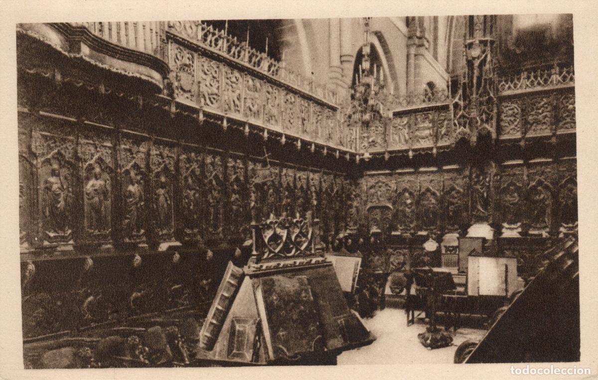 Postales: BONITA POSTAL - ZAMORA - LA CATEDRAL - EL CORO - REVERSO CON TEXTO EXPLICATIVO