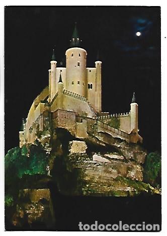 Postales: ALCAZAR, ASPECTO NOCTURNO.- SEGOVIA