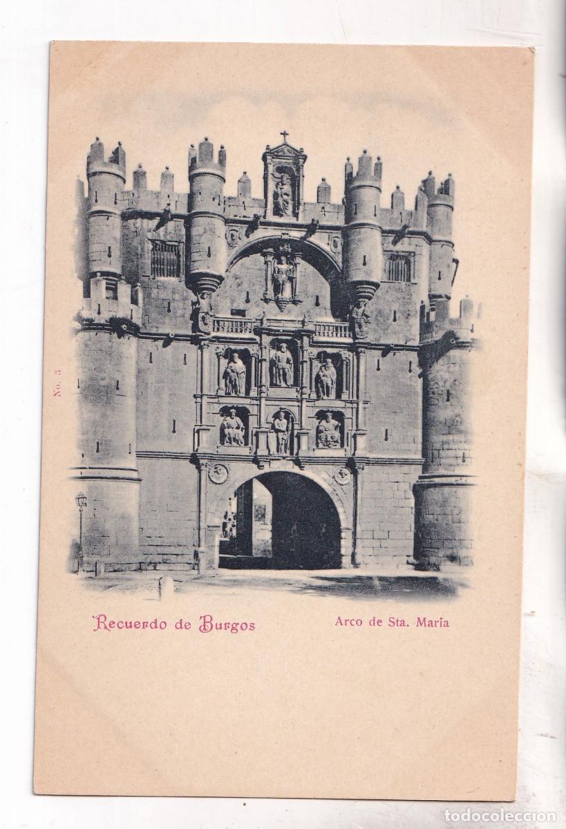 Postales: POSTAL. RECUERDO DE BURGOS. ARCO DE SANTA MAR&Iacute;A