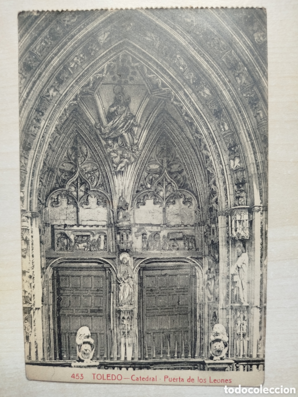 Postales: Postal. Puerta de los Leones, catedral de Toledo