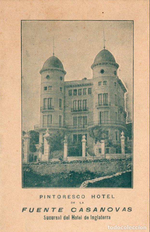Postcards: BONITA POSTAL MENU - HOTEL DE LA FUENTE CASANOVA - SUCURSAL DEL HOTEL DE INGLATERRA - VALLADOLID