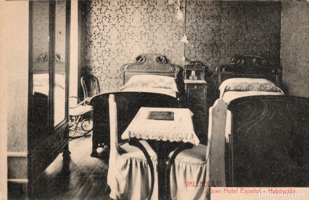 Cartes Postales: POSTAL VALLADOLID - GRAN HOTEL ESPA&Ntilde;OL - HABITACION - FOTOTIPIA CASTA&Ntilde;EIRA, ALVAREZ Y LEVENFELD
