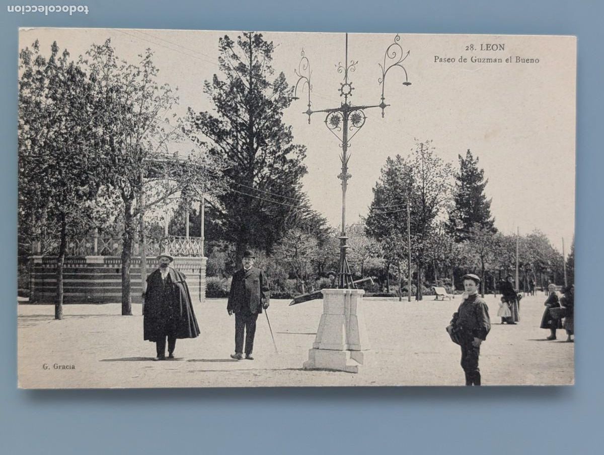 Postais: DIFICIL POSTAL LEON N&deg; 28 PASEO GUZM&Aacute;N EL BUENO ED G. GRACIA KIOSKO QUIOSCO PERFECTA CONSERV