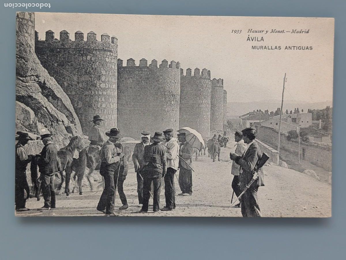 Cartoline: DIFICIL POSTAL AVILA N&ordm; 1933 MURALLAS ANTIGUAS EDIC HAUSER Y MENET CASTILLA PERFECTA CONSERV