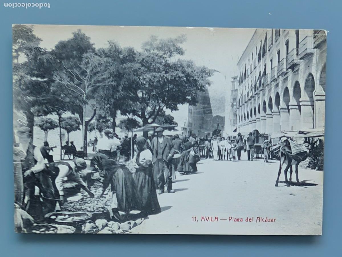 Postais: POSTAL AVILA 11 PLAZA DEL ALCAZAR ED LUCAS MARTIN MURALLAS MERCADO FERIA AGRICOLA CASTILLA PERFECTA