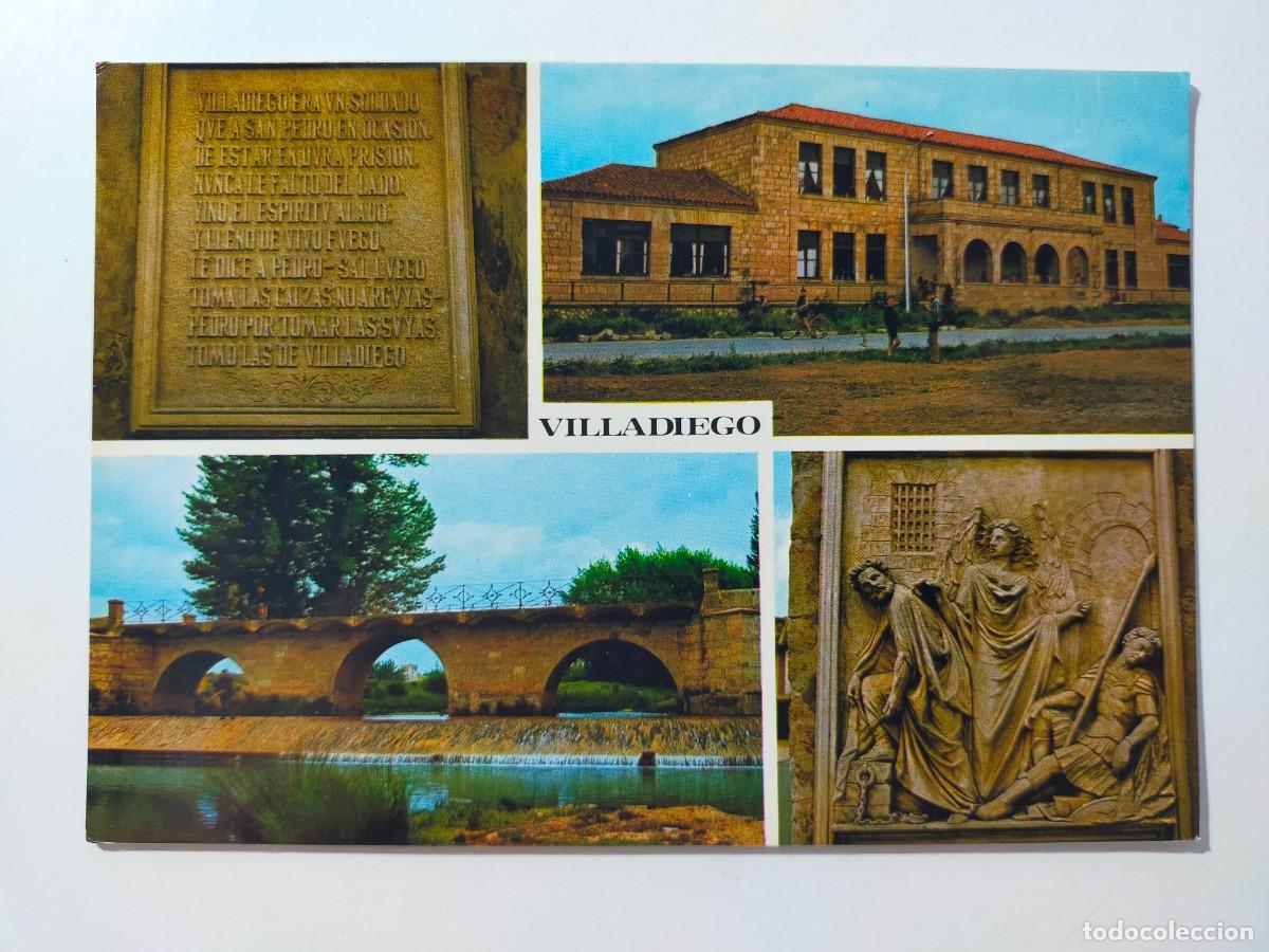 Cartoline: Postal VILLADIEGO (Burgos): Diversas vistas - Ediciones Skorpio.