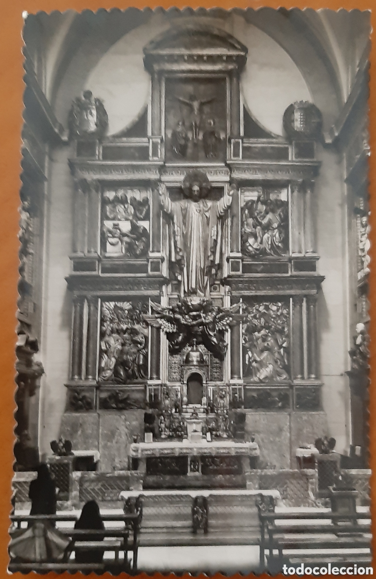 Cartoline: Postal Valladolid. Santuario Nacional altar mayor. Sin escribir. R10335