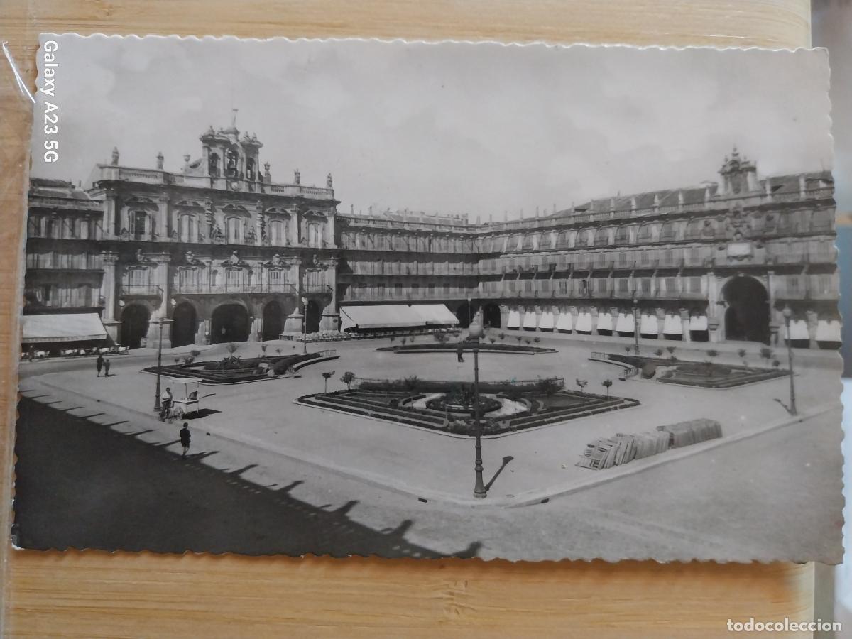 Cartes Postales: SALAMANCA PLAZA MAYOR ED HELIOTIPIA 5 CIRCULADA A&Ntilde;O 1953 CARRITO HELADO PRECIOSA IMAGEN