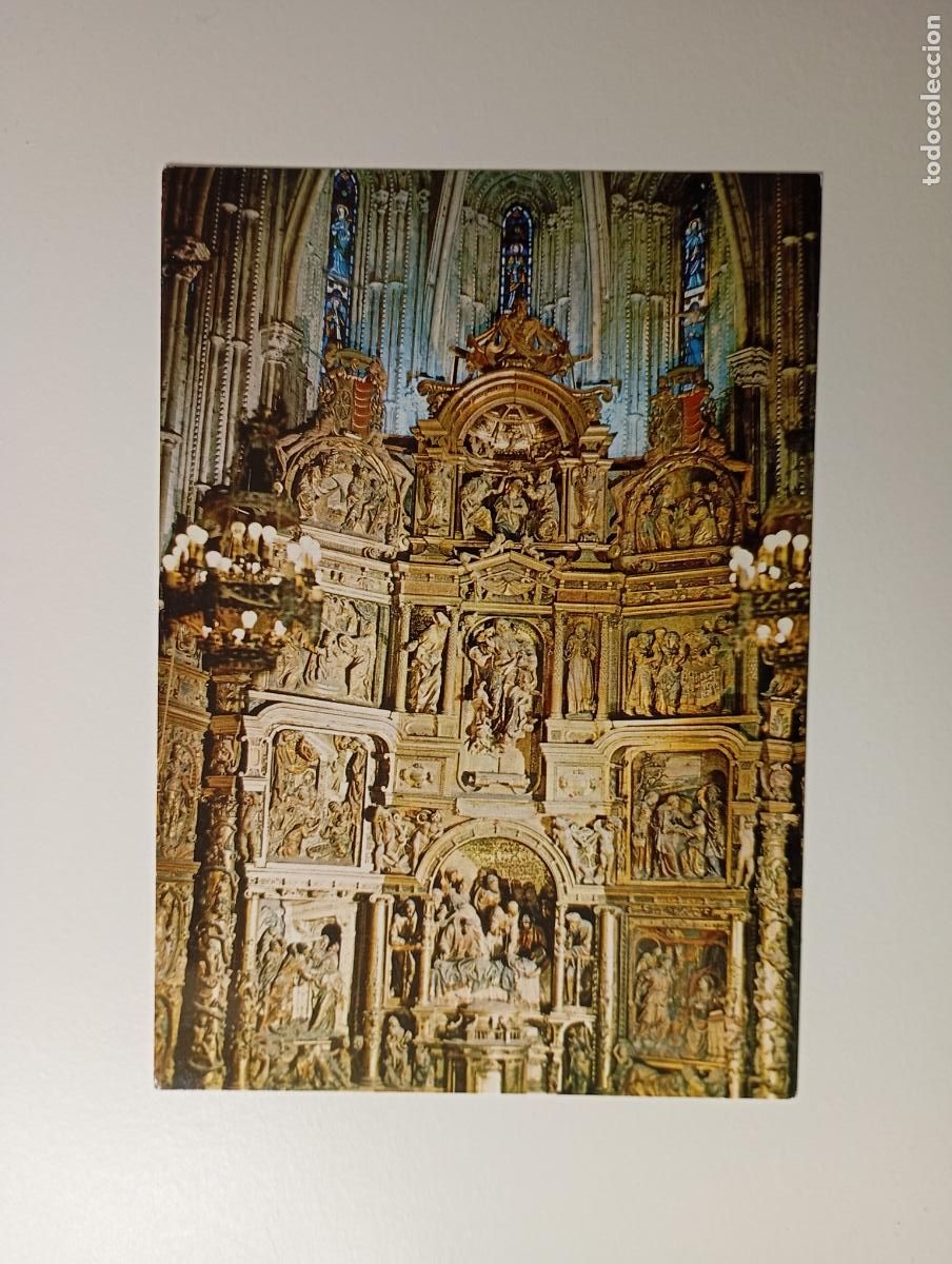 Postales: POSTAL DE BURGO DE OSMA. SORIA. CATEDRAL. RETABLO MAYOR. TDKP30N