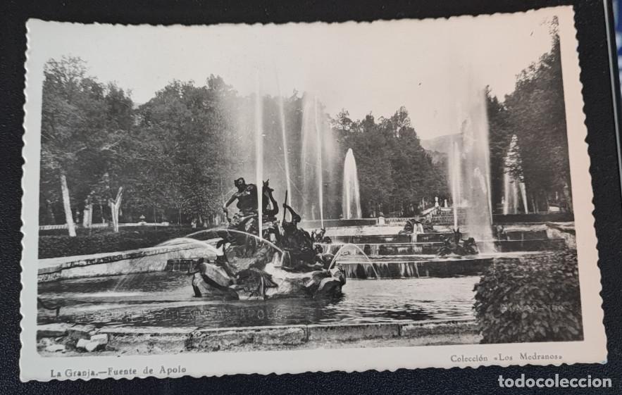 Postales: LA GRANJA DE SAN ILDEFONSO, FUENTE DE APOLO, LOS MEDRANOS, POSTAL ANTIGUA
