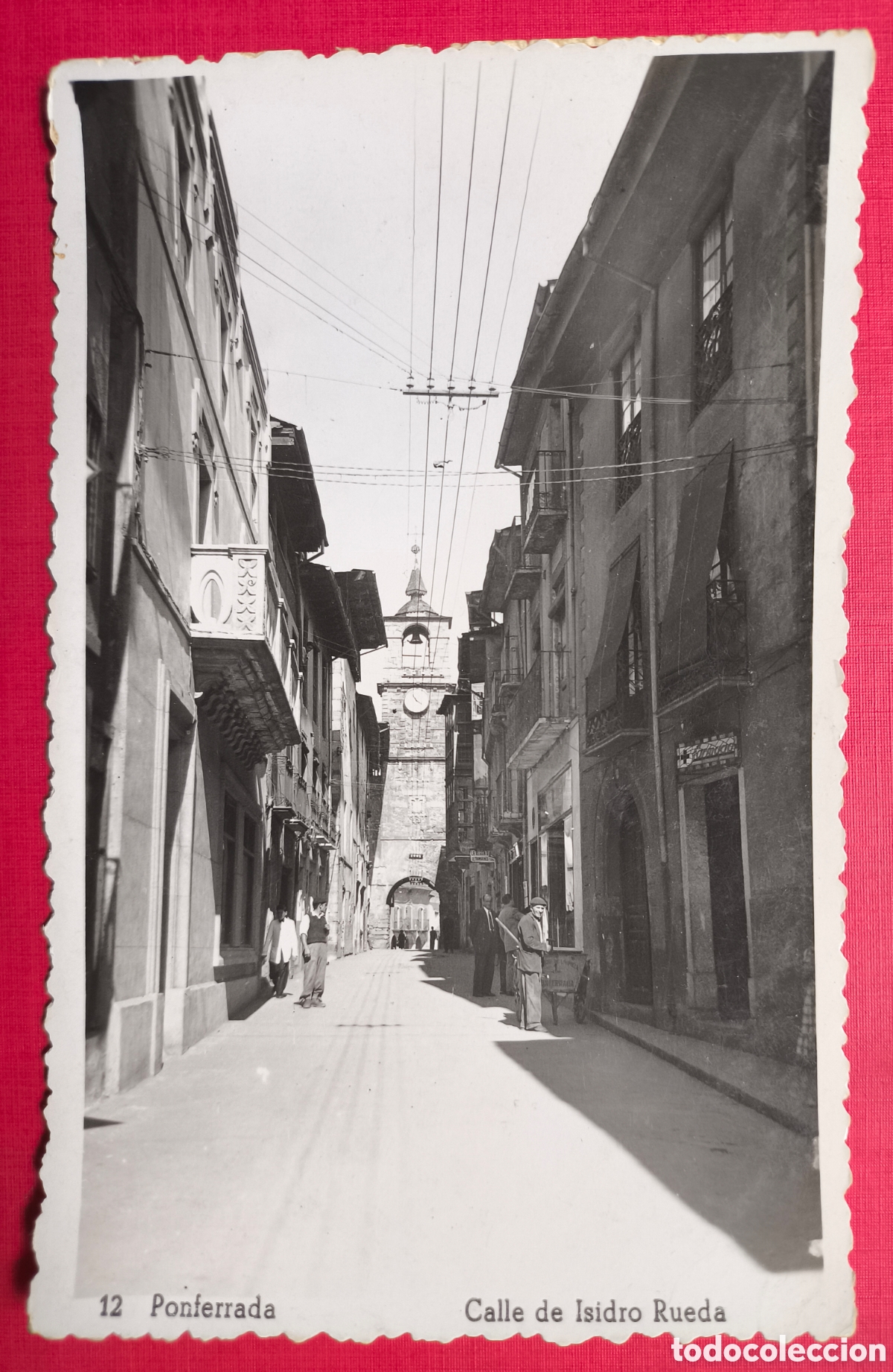 Postales: PONFERRADA CALLE ISIDRO RUEDA POSTAL FOTOGR&Aacute;FICA ANIMADA LE&Oacute;N 1960