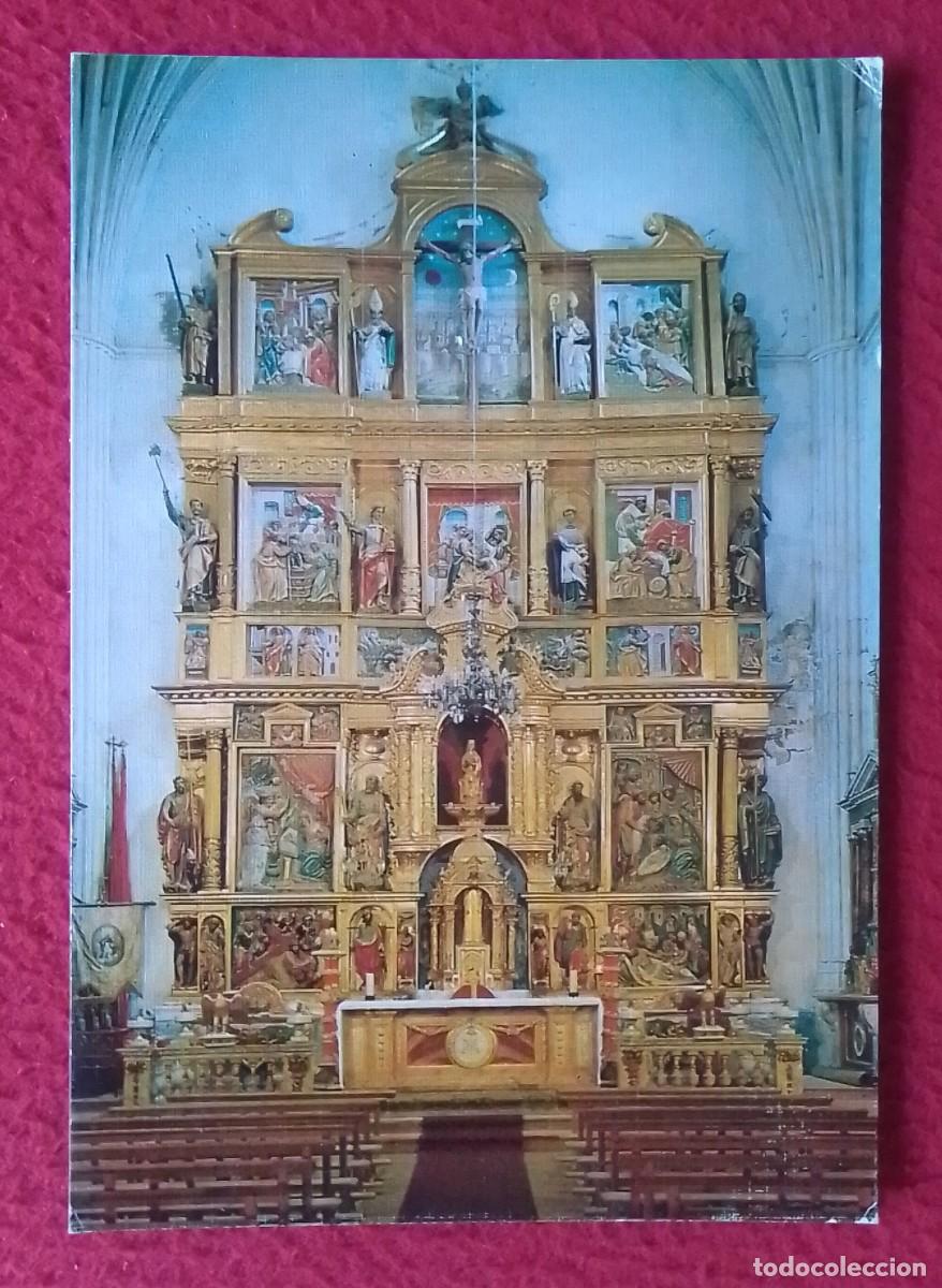 Postales: ANTIGUA POSTAL POST CARD CALATA&Ntilde;AZOR SORIA RETABLO RENACENTISTA CON NUESTRA SE&Ntilde;ORA DEL CASTILLO...