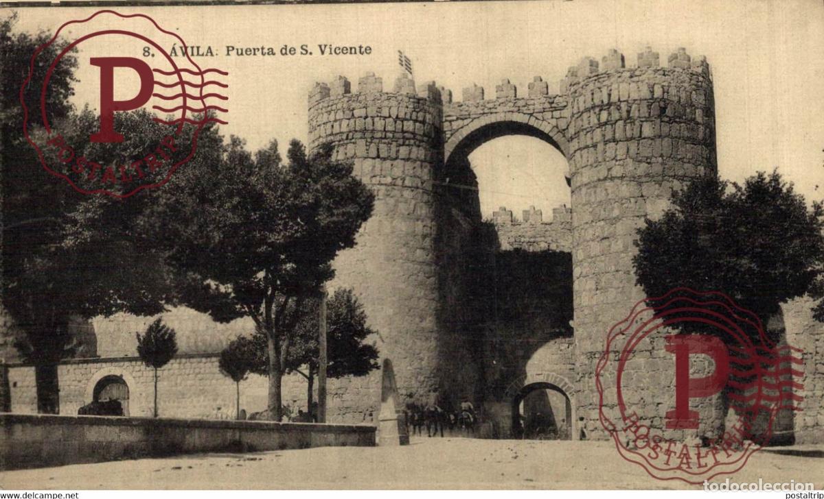 Postales: AVILA. PUERTA DE SAN VICENTE.