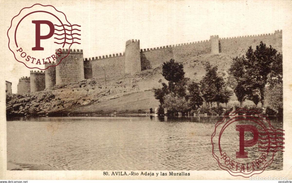 Postales: AVILA. RIO ADAJA Y LAS MURALLAS.