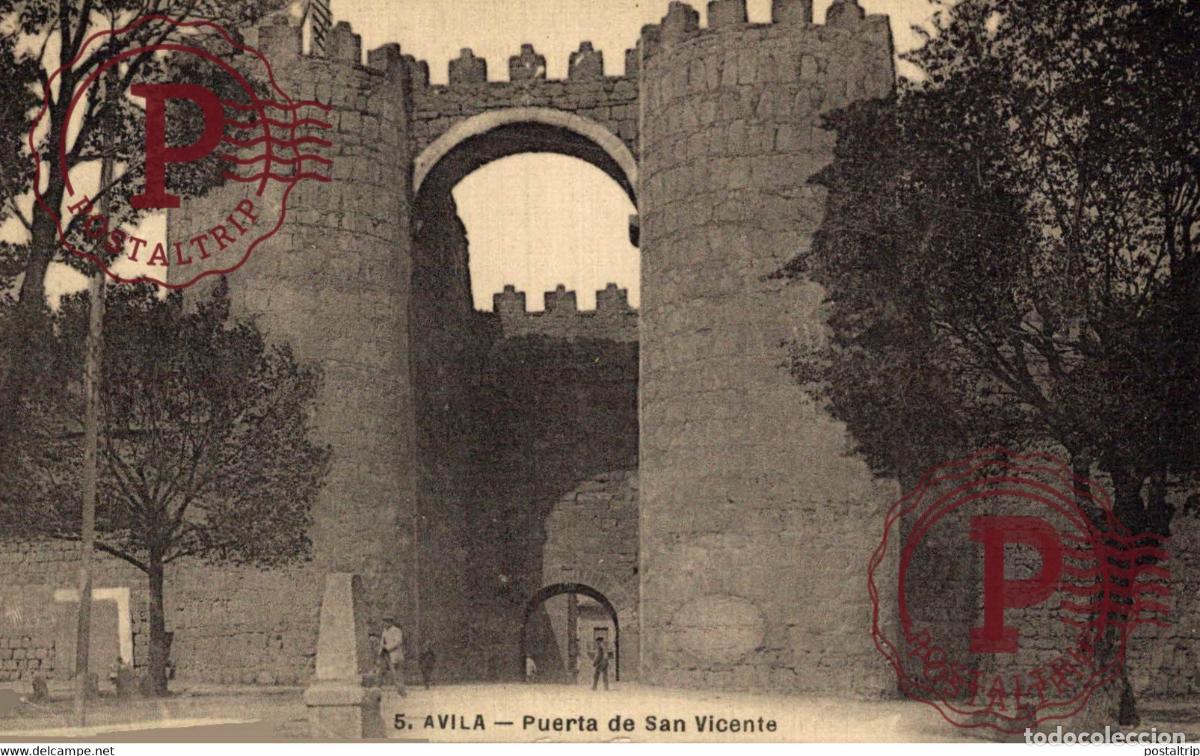 Postales: AVILA. PUERTA DE SAN VICENTE.