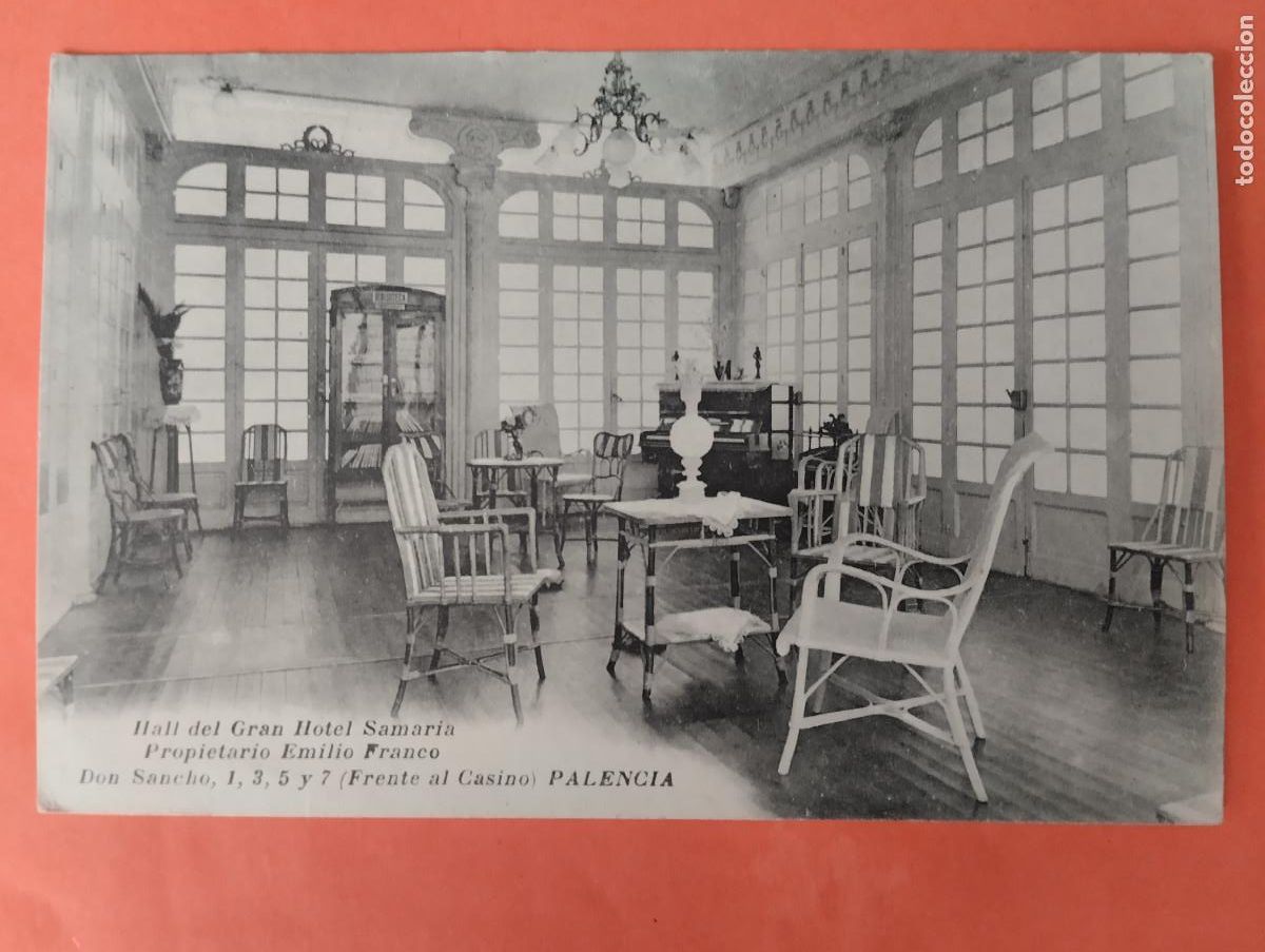 Postales: HALL GRAN HOTEL SAMARIA PALENCIA.