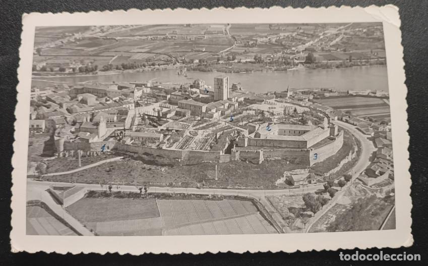 Postales: ZAMORA DESDE EL AIRE, CASTILLO, CATEDRAL, MURALLAS, PARQUE DE MOLA, POSTAL ANTIGUA