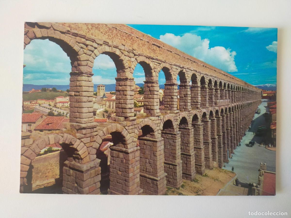 Postales: Postal SEGOVIA: El Acueducto Romano - Edic. Jos&eacute; Luis Gonz&aacute;lez Mansino - Circulada y escrita
