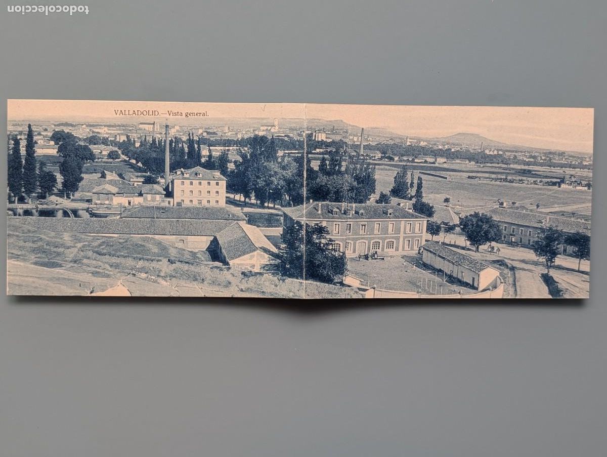 Postales: DIFICIL POSTAL DOBLE VALLADOLID VISTA GENERAL ED GRAFOS CASTILLA PERFECTA CONSERV