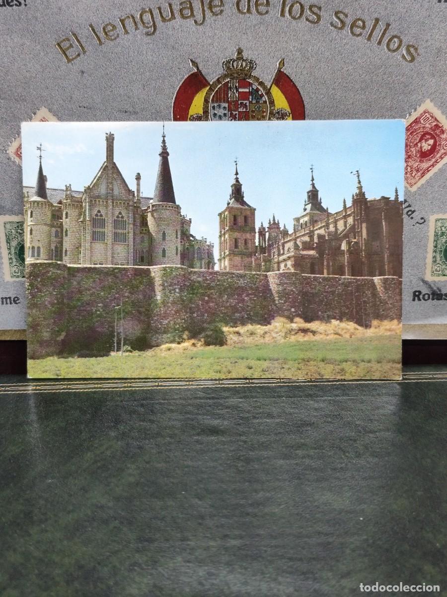 Postales: P6389 Postal Le&oacute;n 71 Astorga Catedral y Palacio Episcopal. Ediciones Meba