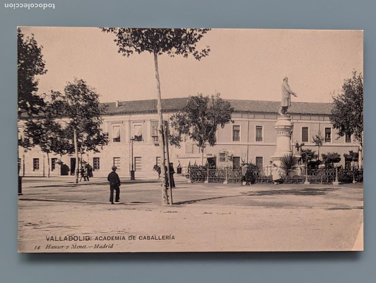 Postales: RARA POSTAL VALLADOLID N&ordm; 14 ACADEMIA DE CABALLERIA ED HAUSER Y MENET CASTILLA PERFECTA CONSERV