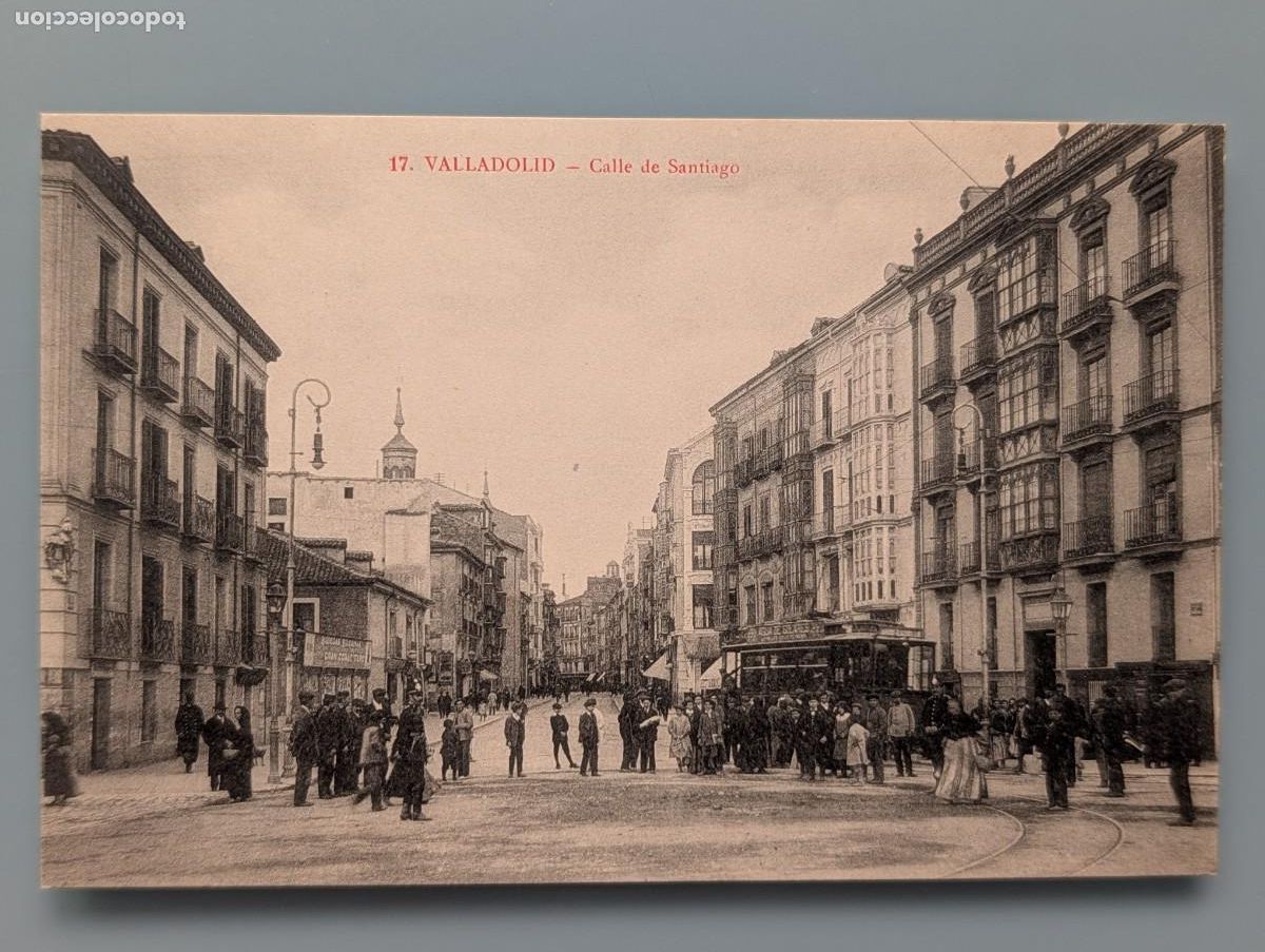 Postales: DIF&Iacute;CIL POSTAL VALLADOLID N&deg; 17 CALLE DE SANTIAGO ED E. ZAPATERO CASTILLA PERFECTA CONSERV