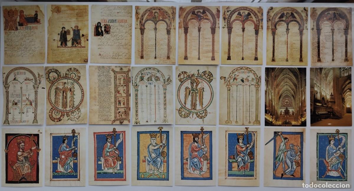 Postales: COLECCION DE 24 POSTALES DE LE&Oacute;N: CATEDRAL, LIBRO DE LAS ESTAMPAS, BIBLIA Y ANTIFONARIO MOZ&Aacute;RABE