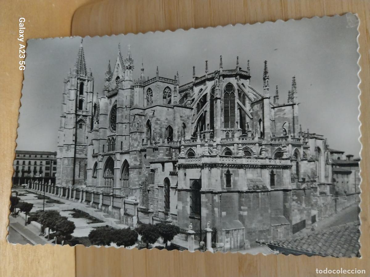 Postales: CATEDRAL ABSIDE LEON ED ARRIBAS 167 CIRCULADA A&Ntilde;O 1967