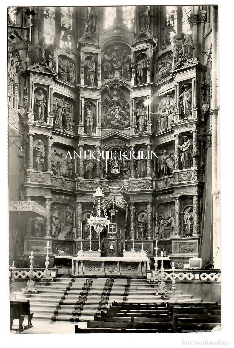 Postales: BURGOS N&ordm; 62 CATEDRAL , RETABLO ALTAR MAYOR / EDICION HAE / FRANQUEADA