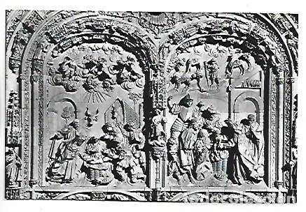 Postales: DETALLE DE LA PUERTA DE LA CATEDRAL NUEVA.- SALAMANCA