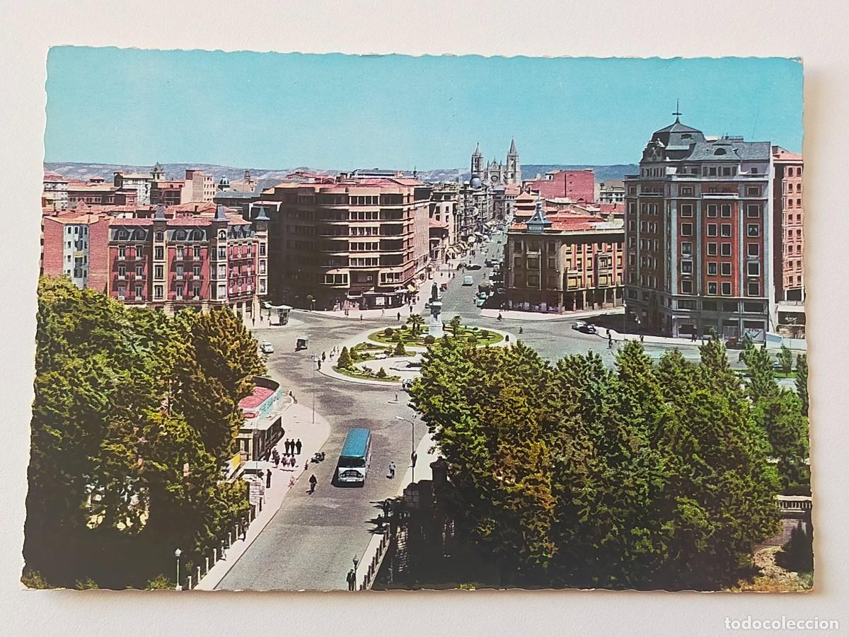 Postales: Postal LEON: Plaza Guzm&aacute;n El Bueno y Avenida de Ordo&ntilde;o II - Edit Garc&iacute;a Garrabella.