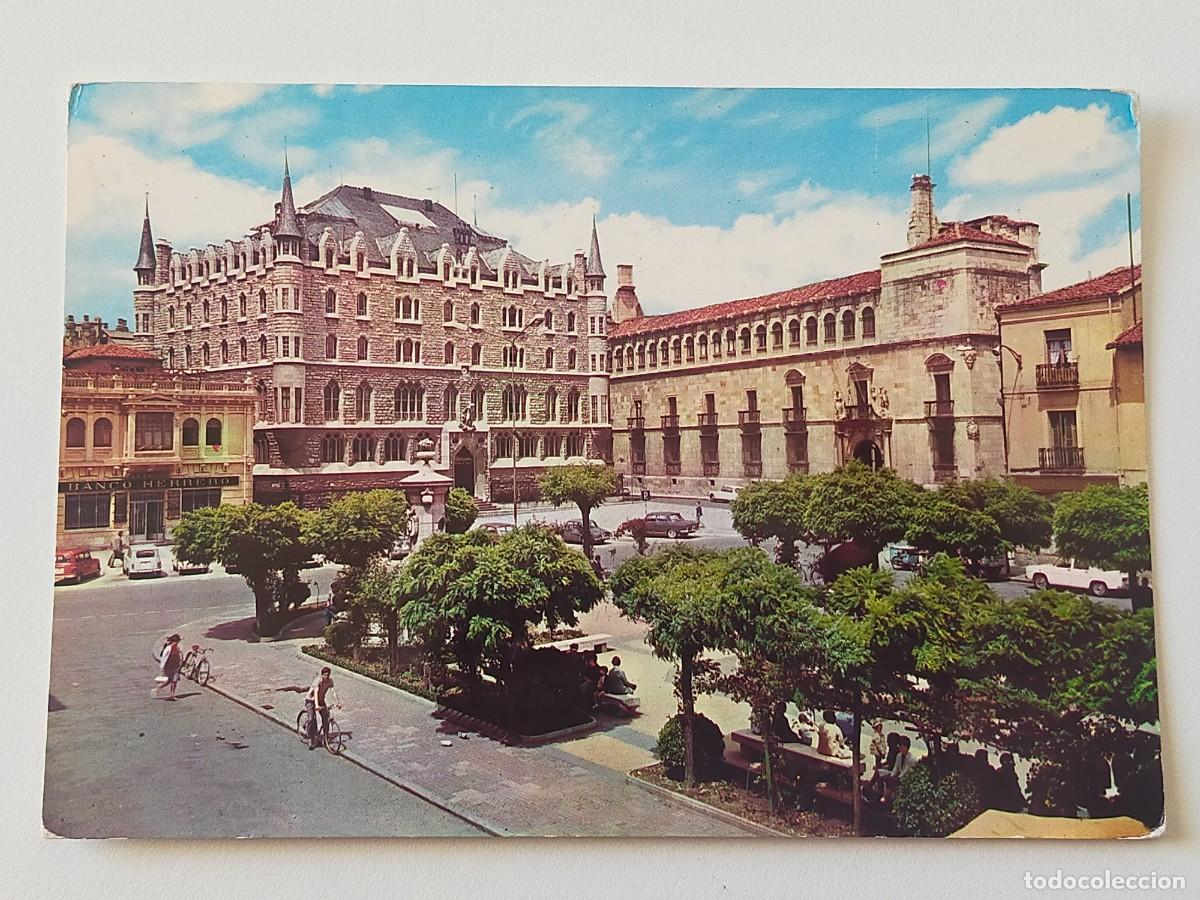 Postales: Postal LEON: Plaza de San Marcelo, Caja de Ahorros y Diputaci&oacute;n - Distribuidora Mapa.
