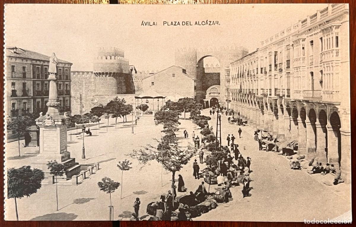 Postales: AVILA, PLAZA DEL ALCAZAR, FOTOTIPIA HAUSER Y MENET, SIN CIRCULAR Y SIN DIVIDIR